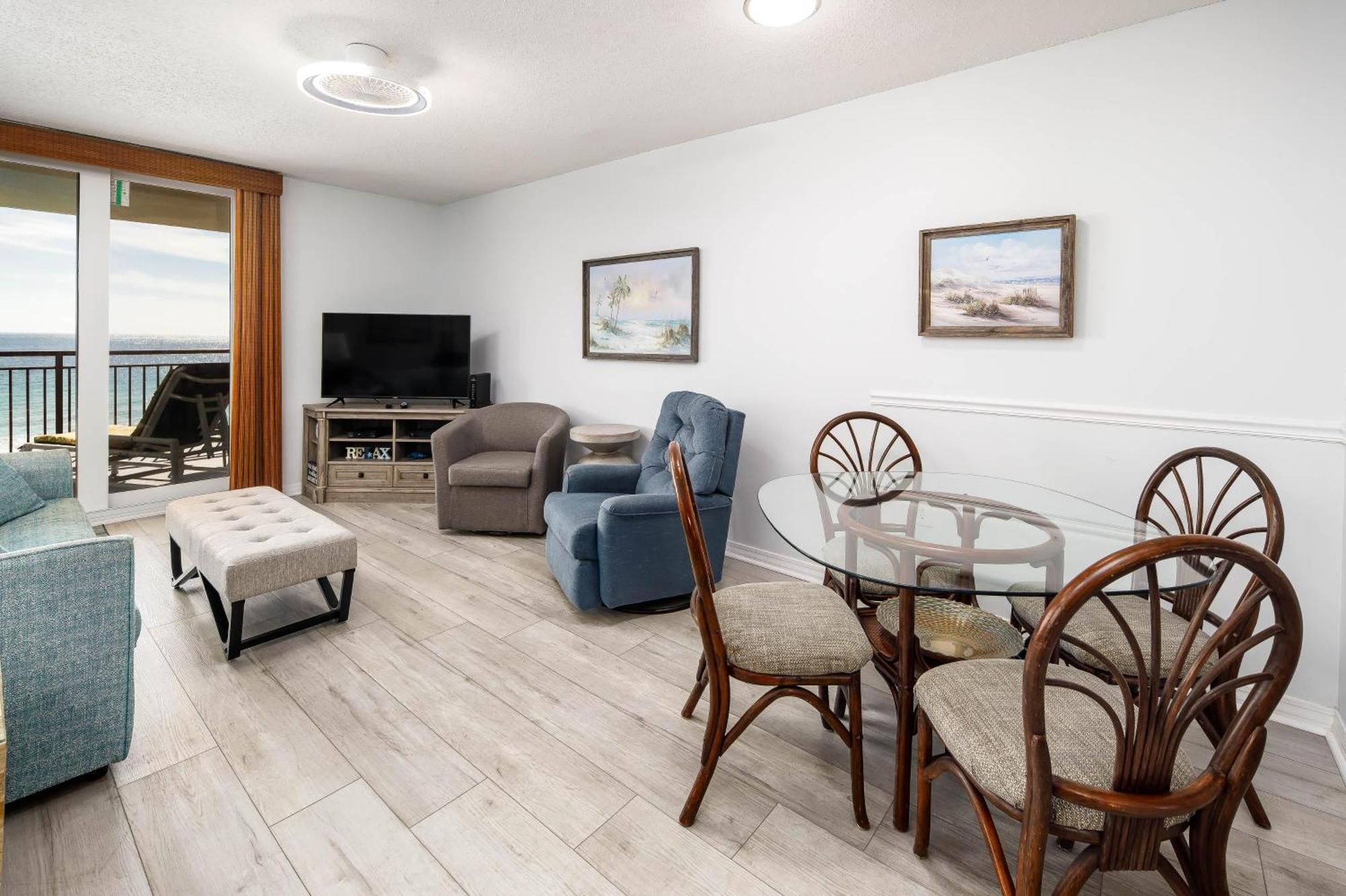 Nautilus 1606 Gulf Front 2 Bedroom 6th Floor Huge Wraparound Balcony Fort Walton Beach